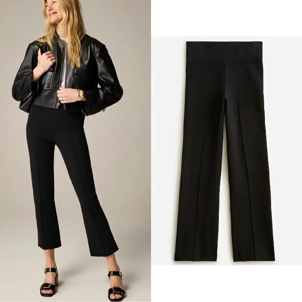 NWT J CREW Delaney kickout sweater pant in black